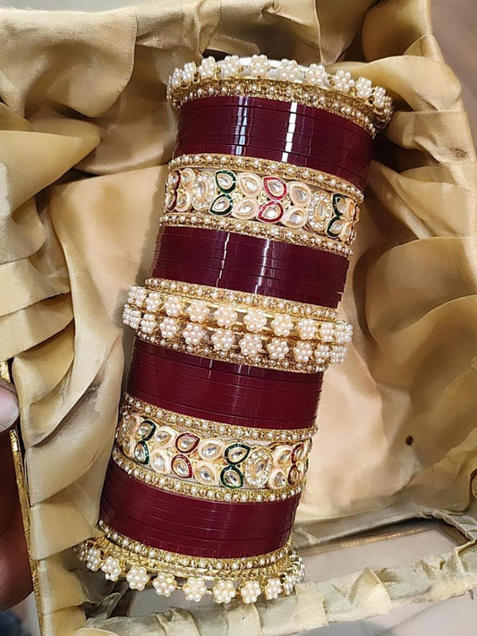 Ishhaara Multicolored Kundan And Pearl Studded Chooda