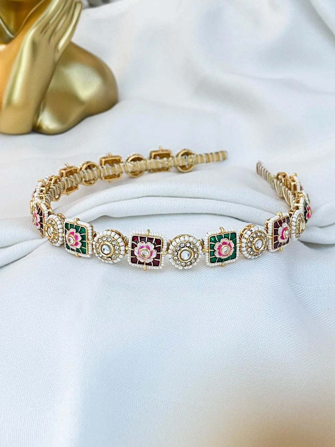 Ishhaara Multicolored Kundan Studded Hairband