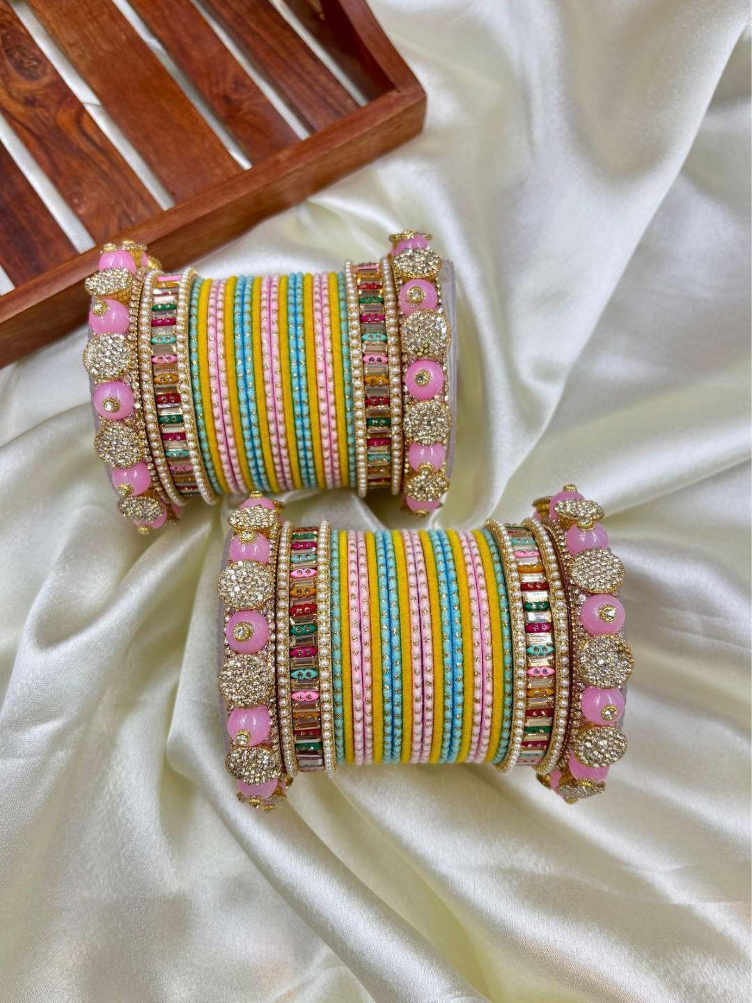 Ishhaara Multicolored Pastel Colored Chooda Bangles