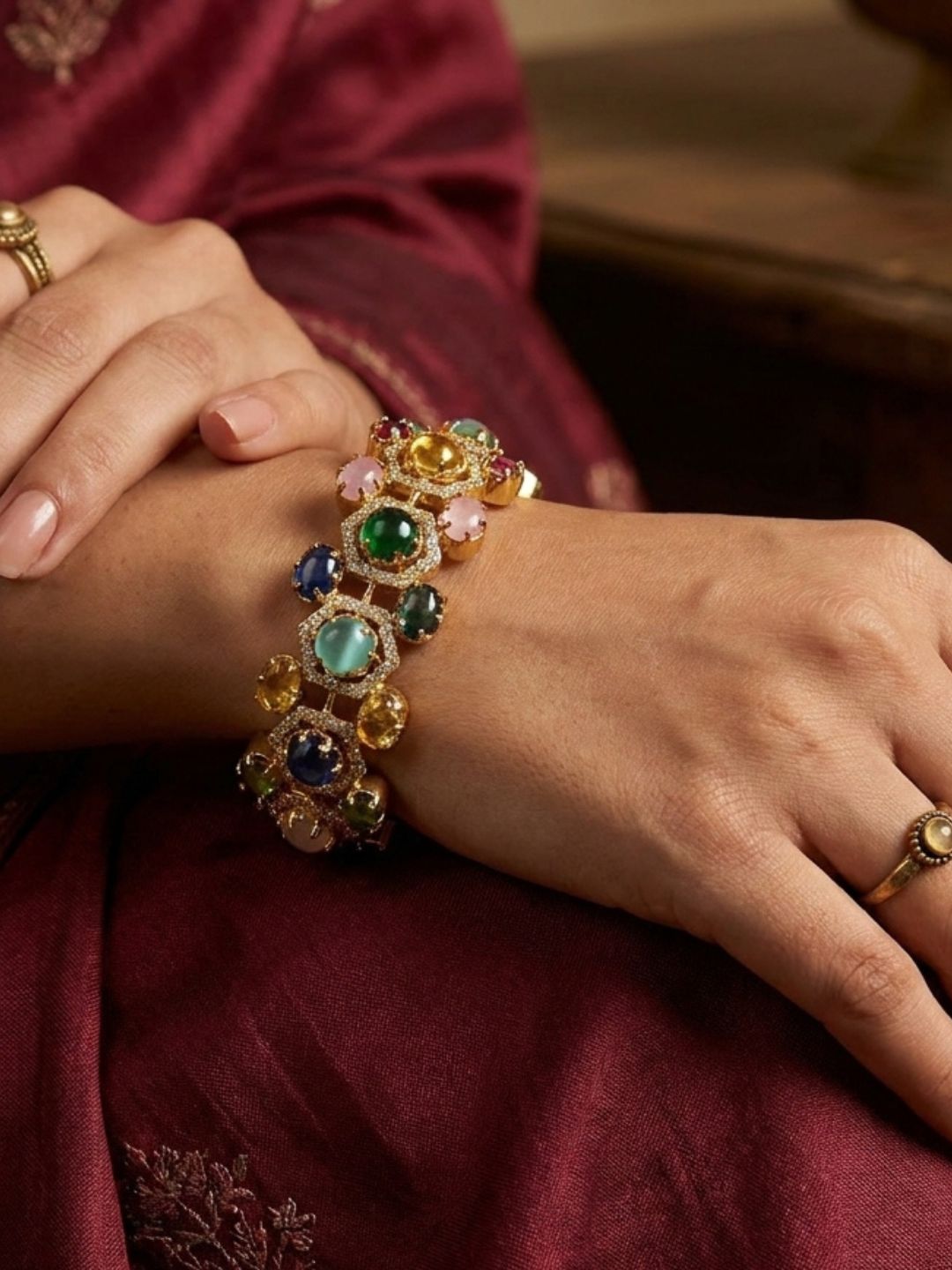 Ishhaara Multicolored Statement Kada