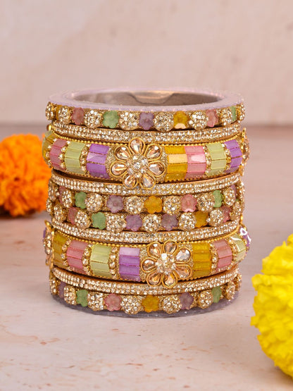 Ishhaara Multicolored Stone Studded Rajwadi Bridal Chooda