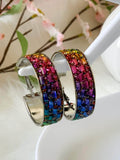Ishhaara Multicolour Bejeweled Hoops