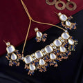Ishhaara Multicolour Block Kundan Meena Necklace Set