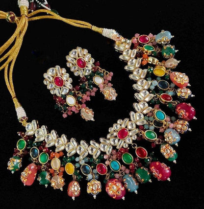 Ishhaara Close Flower Design Onex Necklace Set