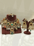 Ishhaara Multicolour Drop Stone Kundan Outline Bridal Necklace Set