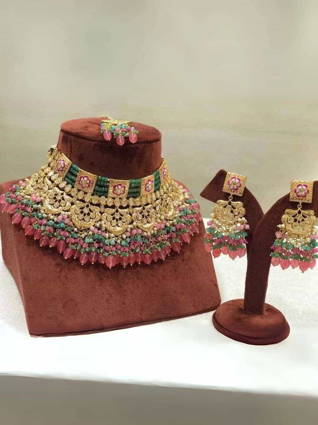 Ishhaara Multicolour Layered Antique Bridal Set