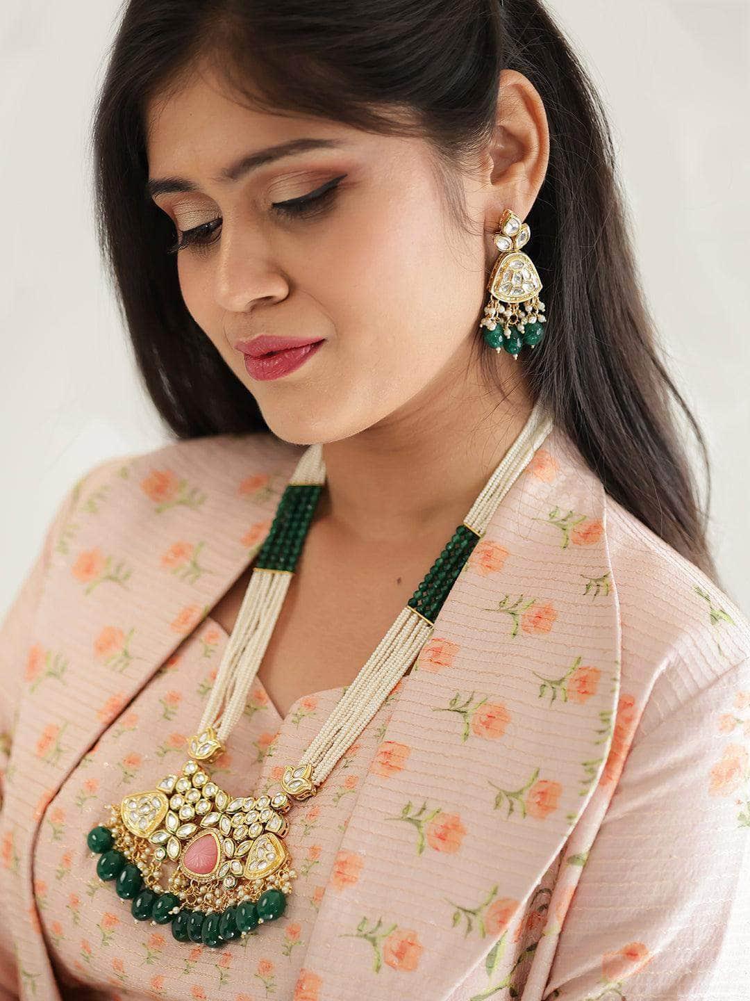 Ishhaara Multicolour Long Onyx Necklace