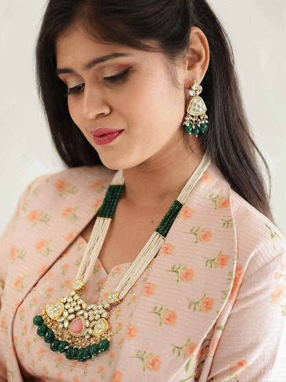 Ishhaara Multicolour Long Onyx Necklace