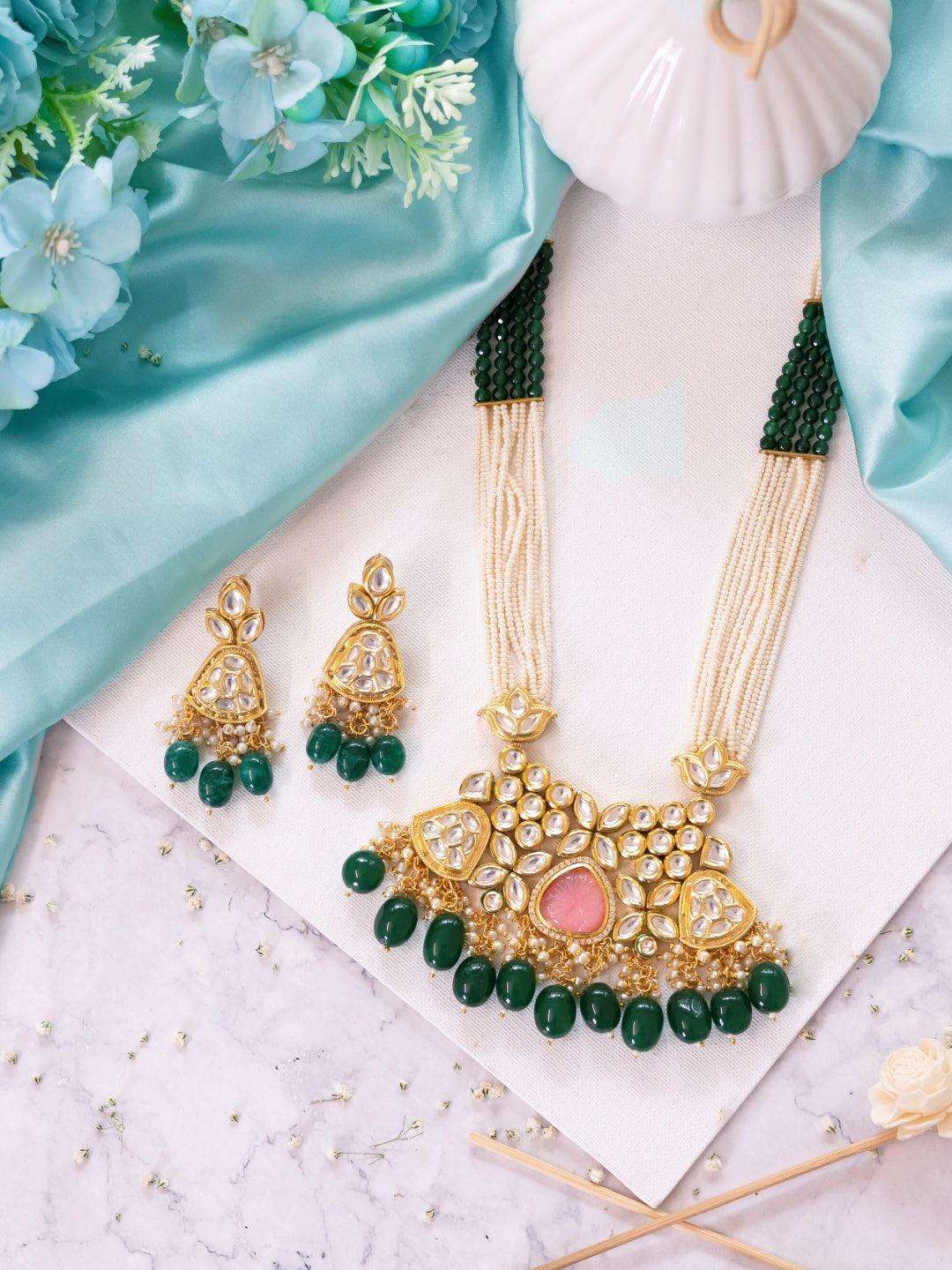 Ishhaara Multicolour Long Onyx Necklace