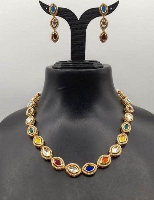 Ishhaara Meena Centre Kundan Simple Set