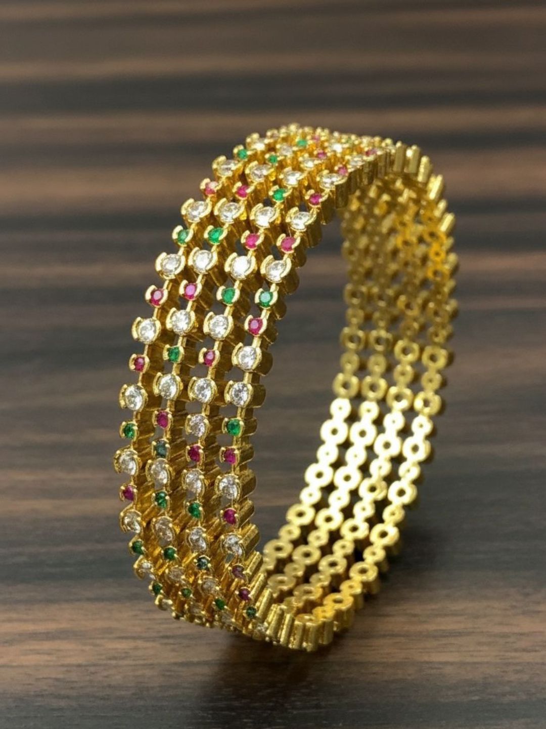 Ishhaara Multicolour Minimal Stone Bangle