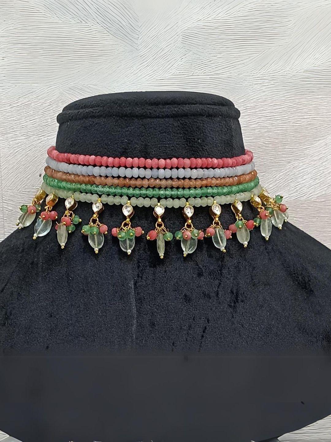 Ishhaara Multicolour Pearl & Beads Choker