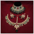 Ishhaara Multicolour Stone Semi Bridal Necklace Set