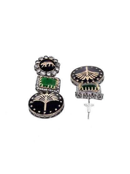 Ishhaara Multicoloured Stonework Design Jewellery Set