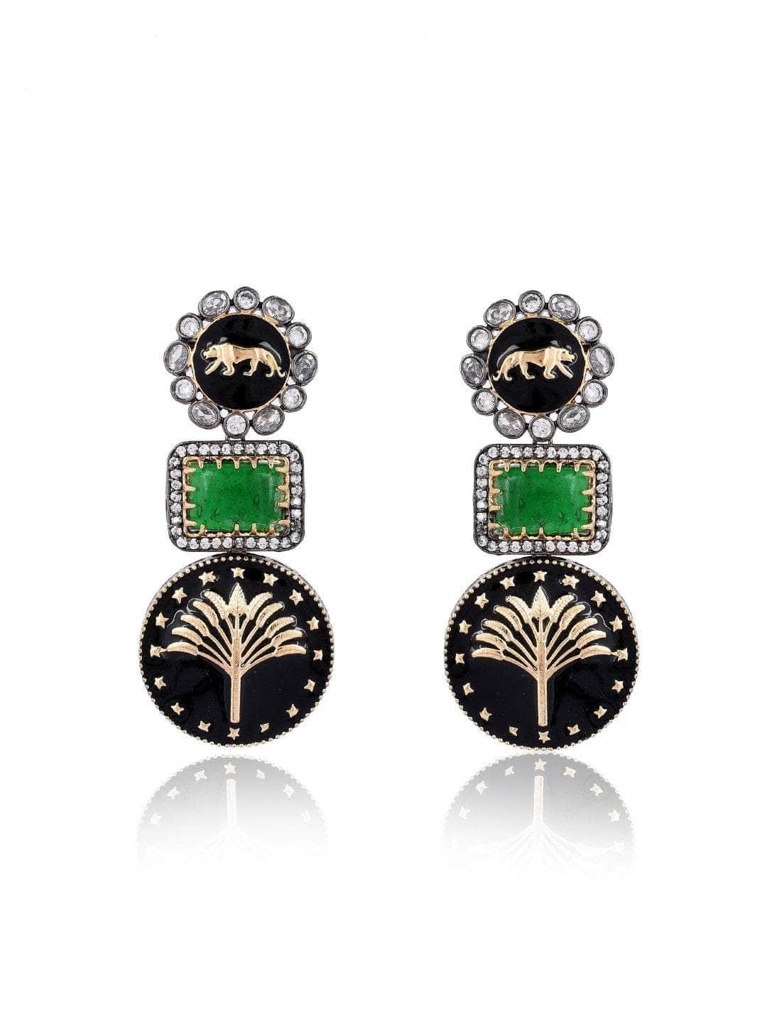 Ishhaara Multicoloured Stonework Design Jewellery Set