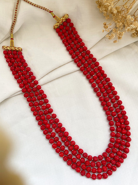 Ishhaara Multilayered Coral Necklace