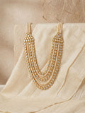 Ishhaara Multilayered Kundan And Pearl Studded Heavy Groom Necklace