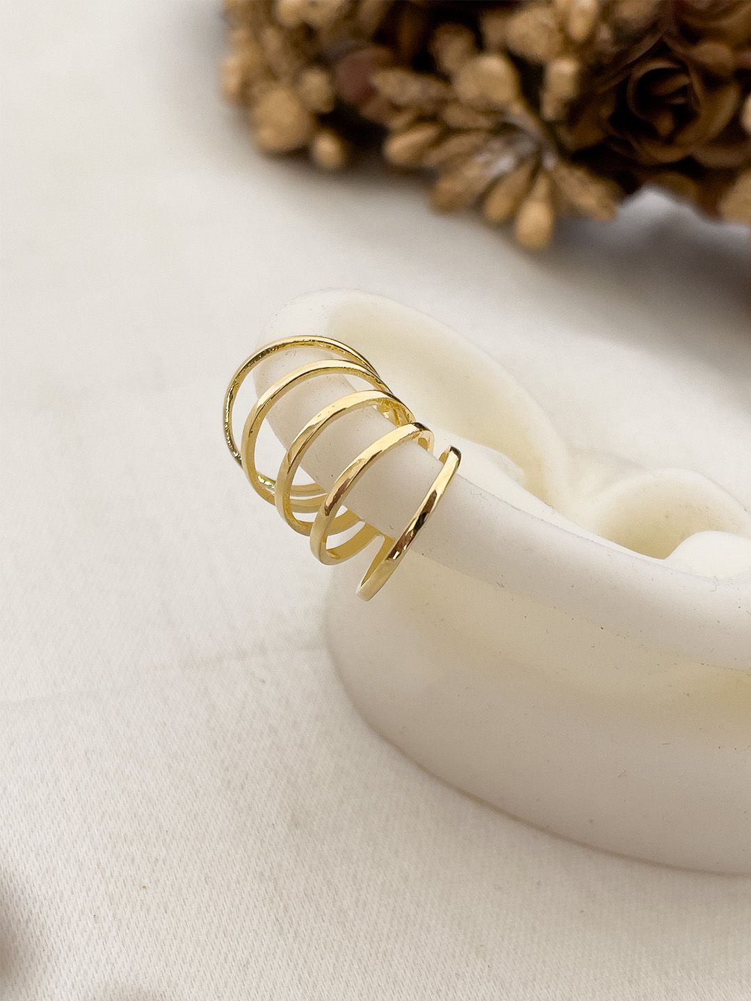 Ishhaara Multiring Golden Ear Cuff