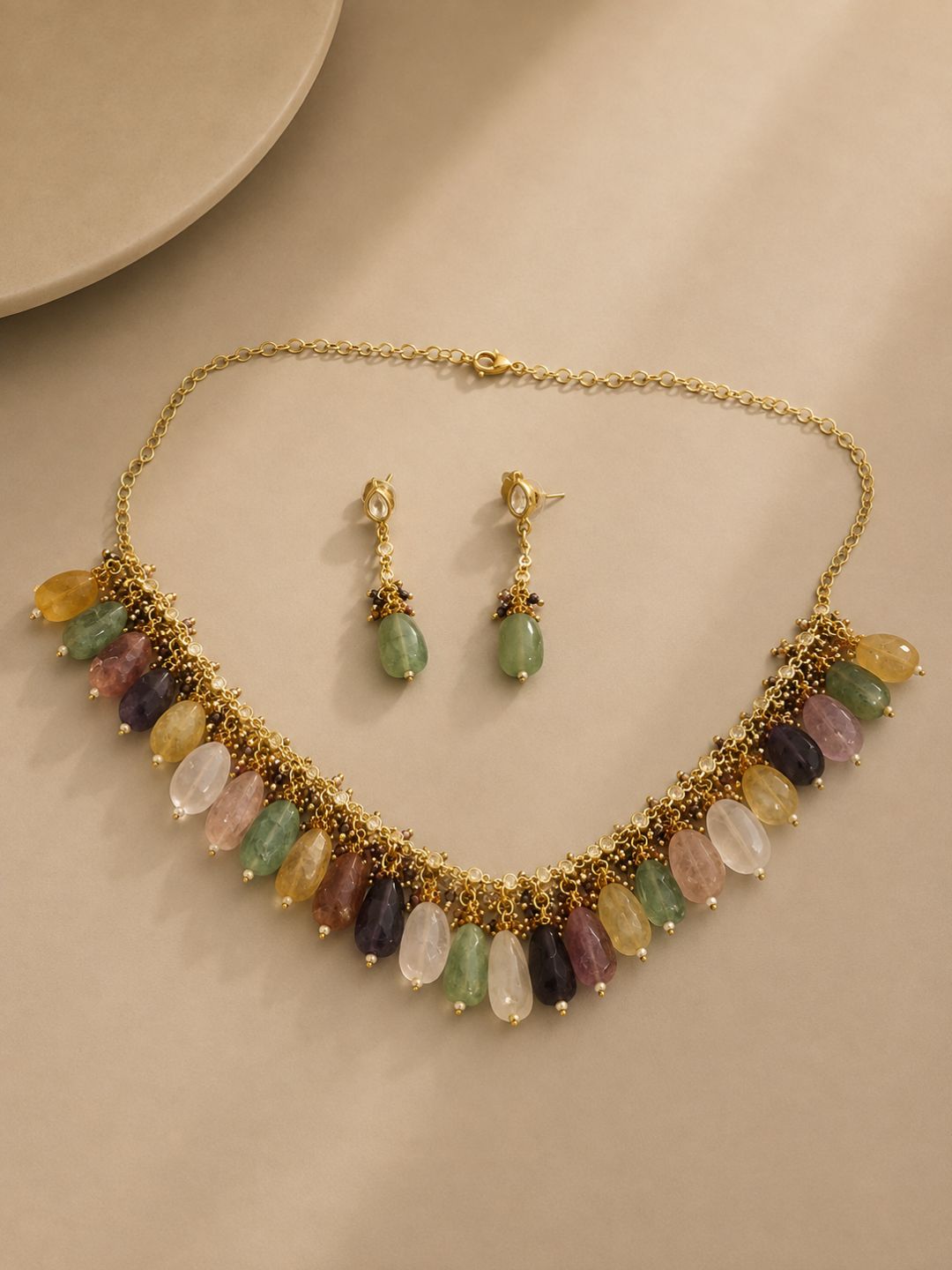 Ishhaara Natural Multi Stone Necklace