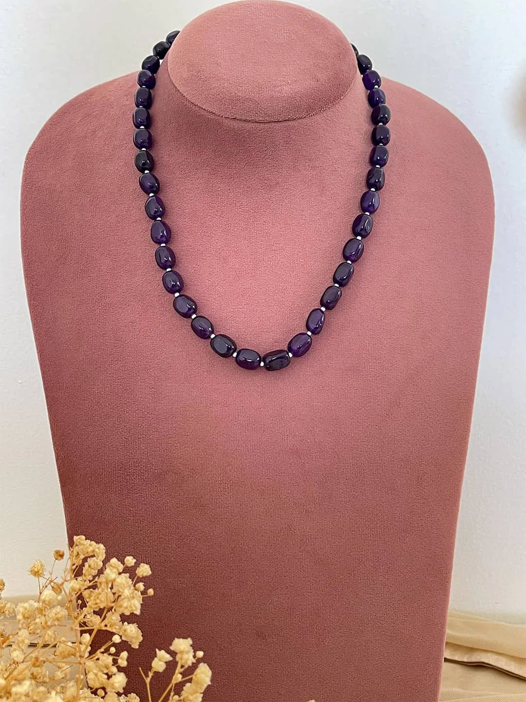 Ishhaara Natural Purple Amethyst Quartz Necklace