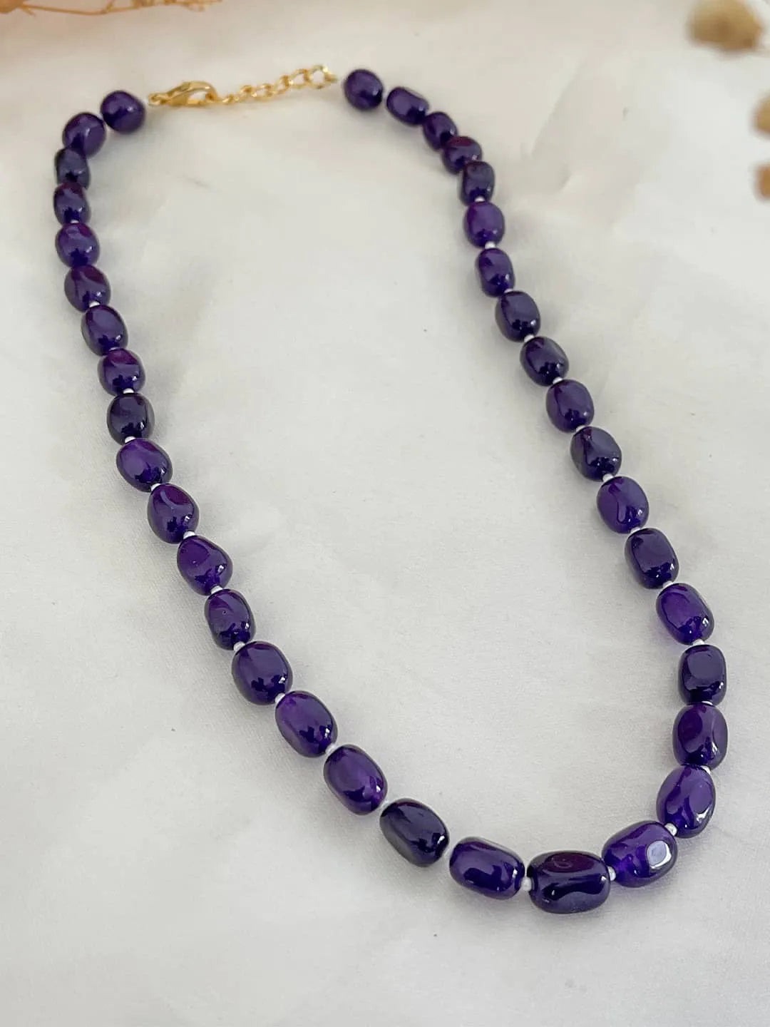 Ishhaara Natural Purple Amethyst Quartz Necklace