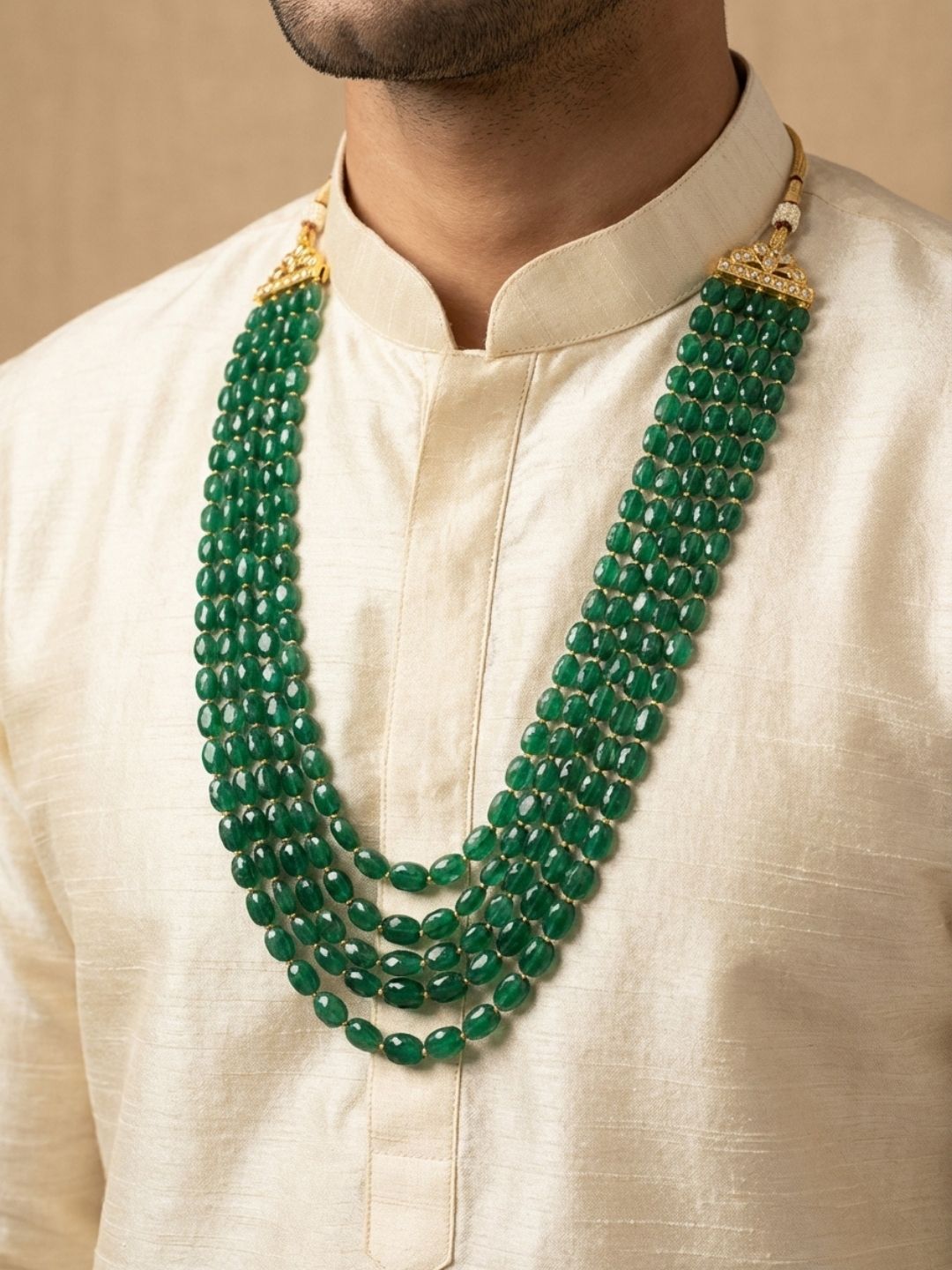 Ishhaara Natural Ruby Beads Necklace