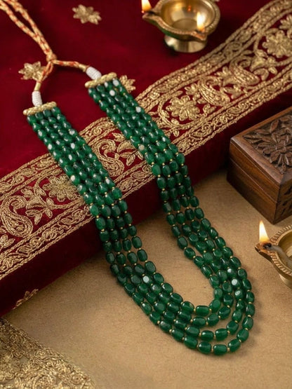 Ishhaara Natural Ruby Beads Necklace