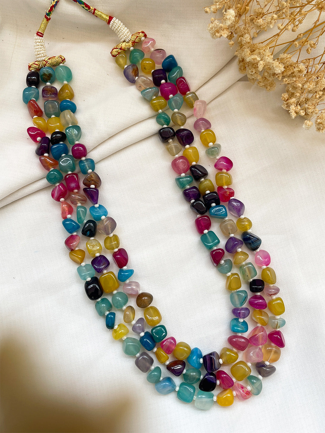 Buy Navarathna Beads Necklace Online - Ishhaara