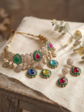 Ishhaara Navratan Polki Necklace Set