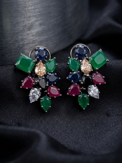Ishhaara Navratan Premium Stone Studs
