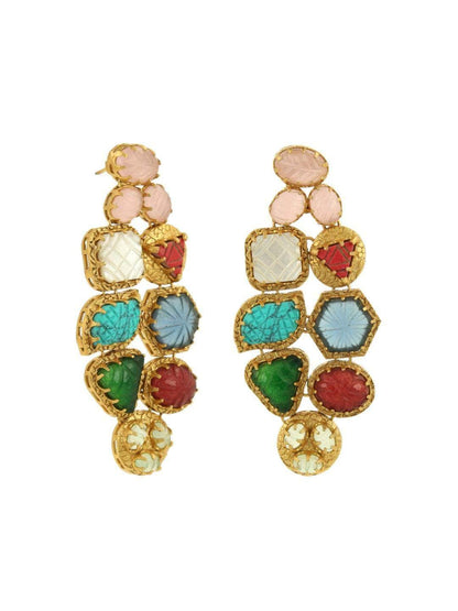 Ishhaara Navratna Cocktail Earrings