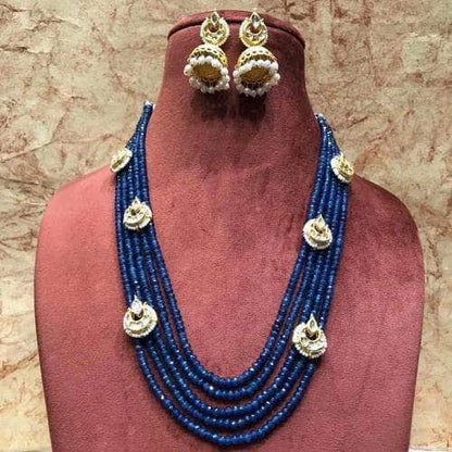 Ishhaara Onex Multi Drop Motif Necklace With Jumki