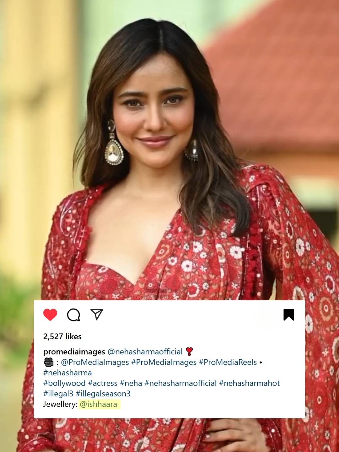 Ishhaara Neha Sharma In Embellished Double Polki Earrings 