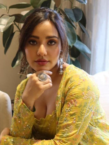 Neha Sharma In Oxidised Ring