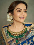 Ishhaara Nita Ambani Inspired Emerald Green Hasli