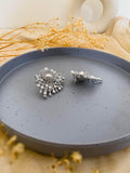 Ishhaara Noir Earrings With Glinting Swarovski Stones