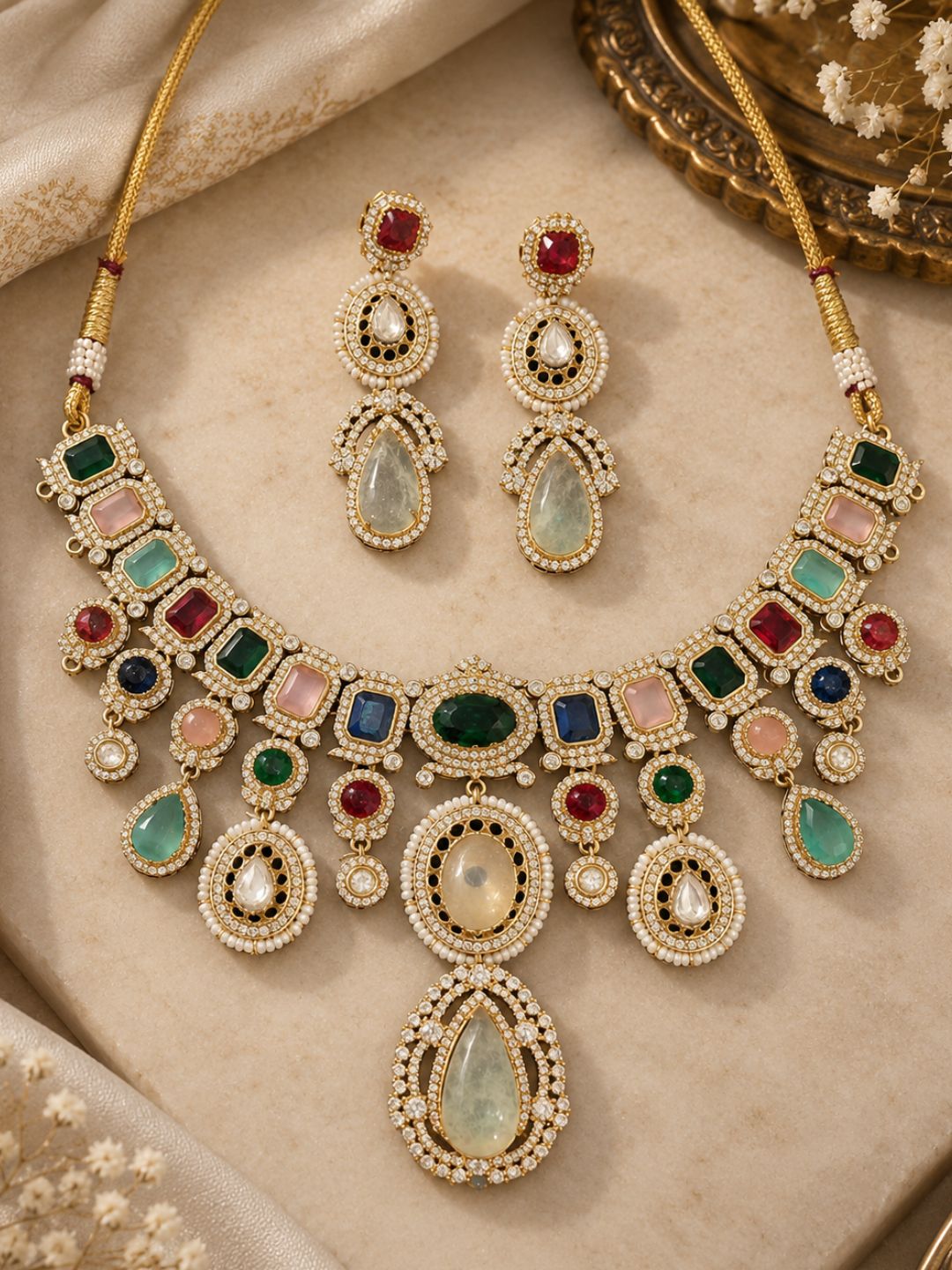 Ishhaara Noor Navratna Statement Choker