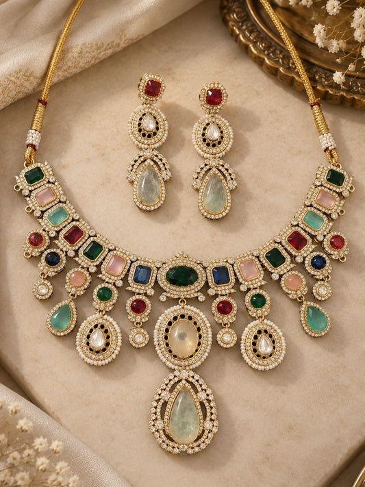 Ishhaara Noor Navratna Statement Choker