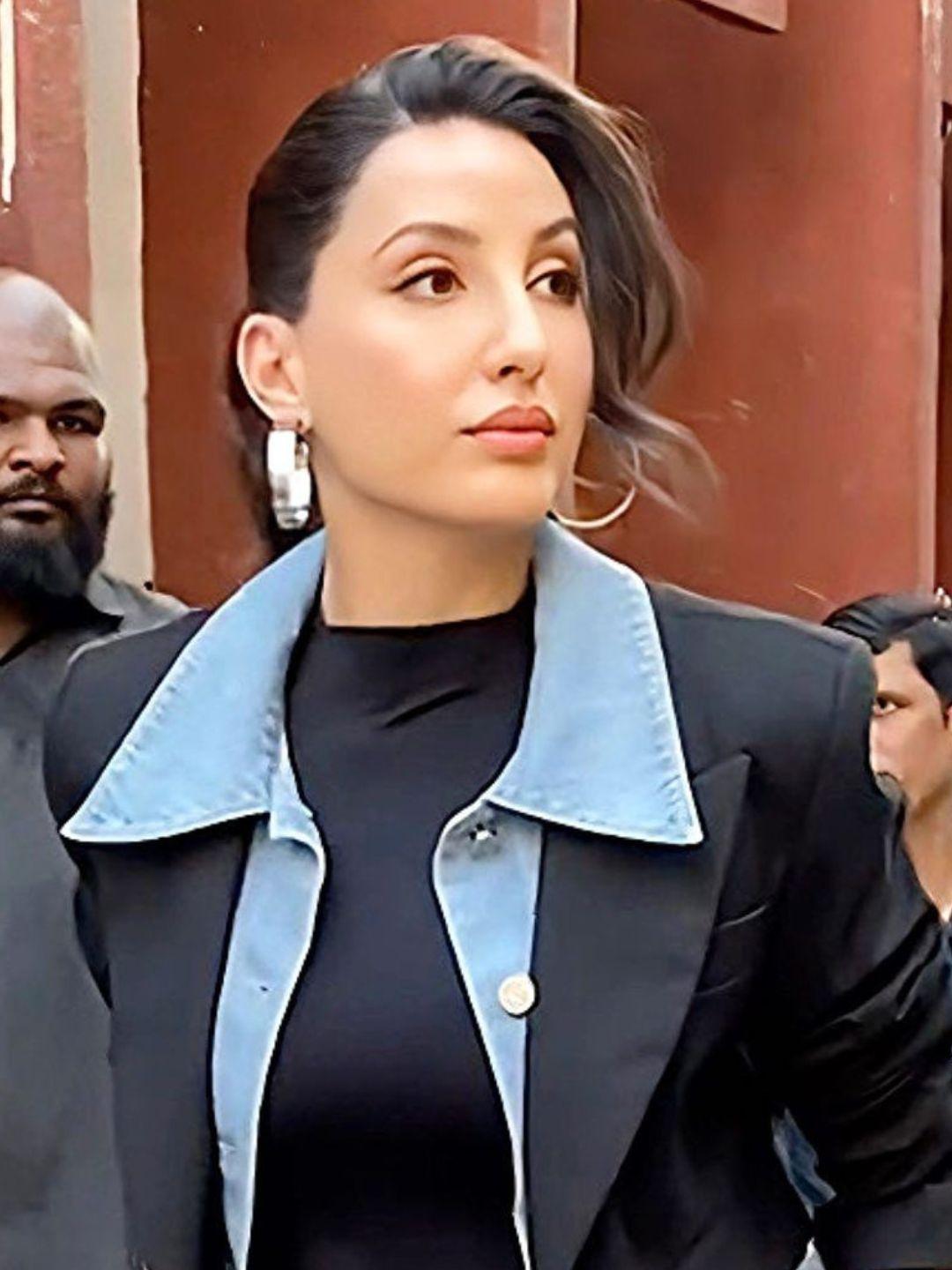 Ishhaara Nora Fatehi In Wide Chunky Big Hoops