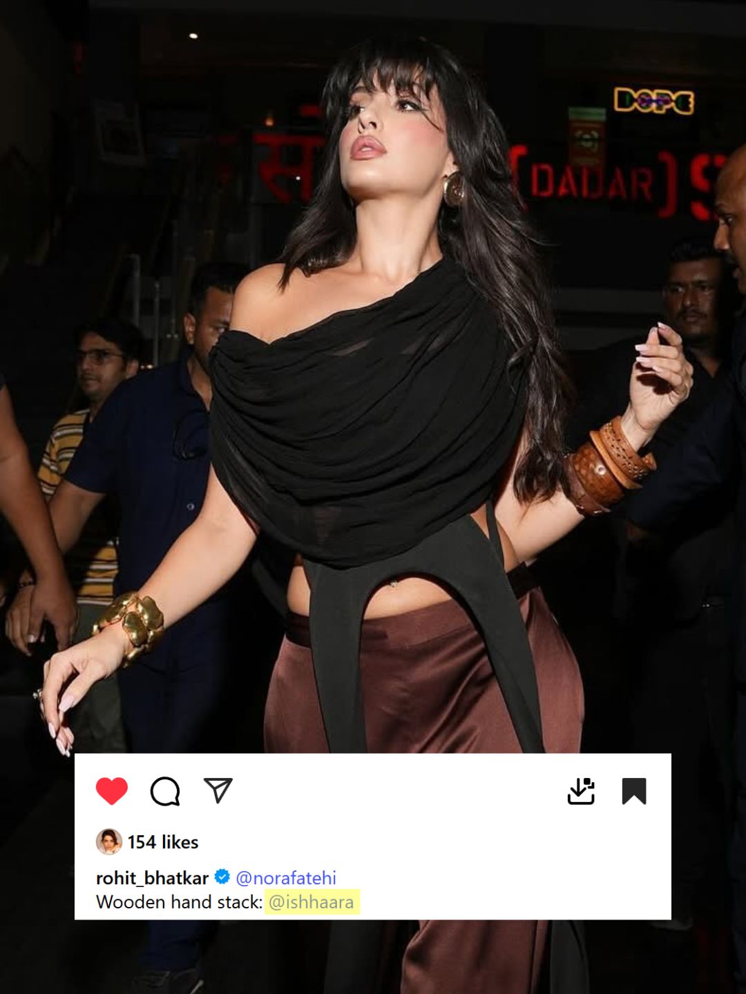 Ishhaara Nora Fatehi In Wooden Bangles Combo