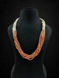 Ishhaara Orange 7 Layers Lahariya Necklace