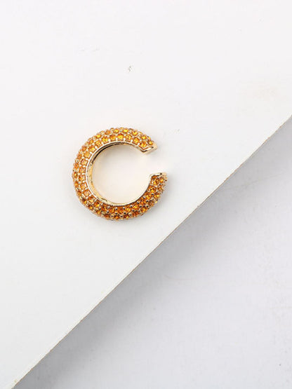 Ishhaara Orange Bohemia Crystal Earcuff Earrings