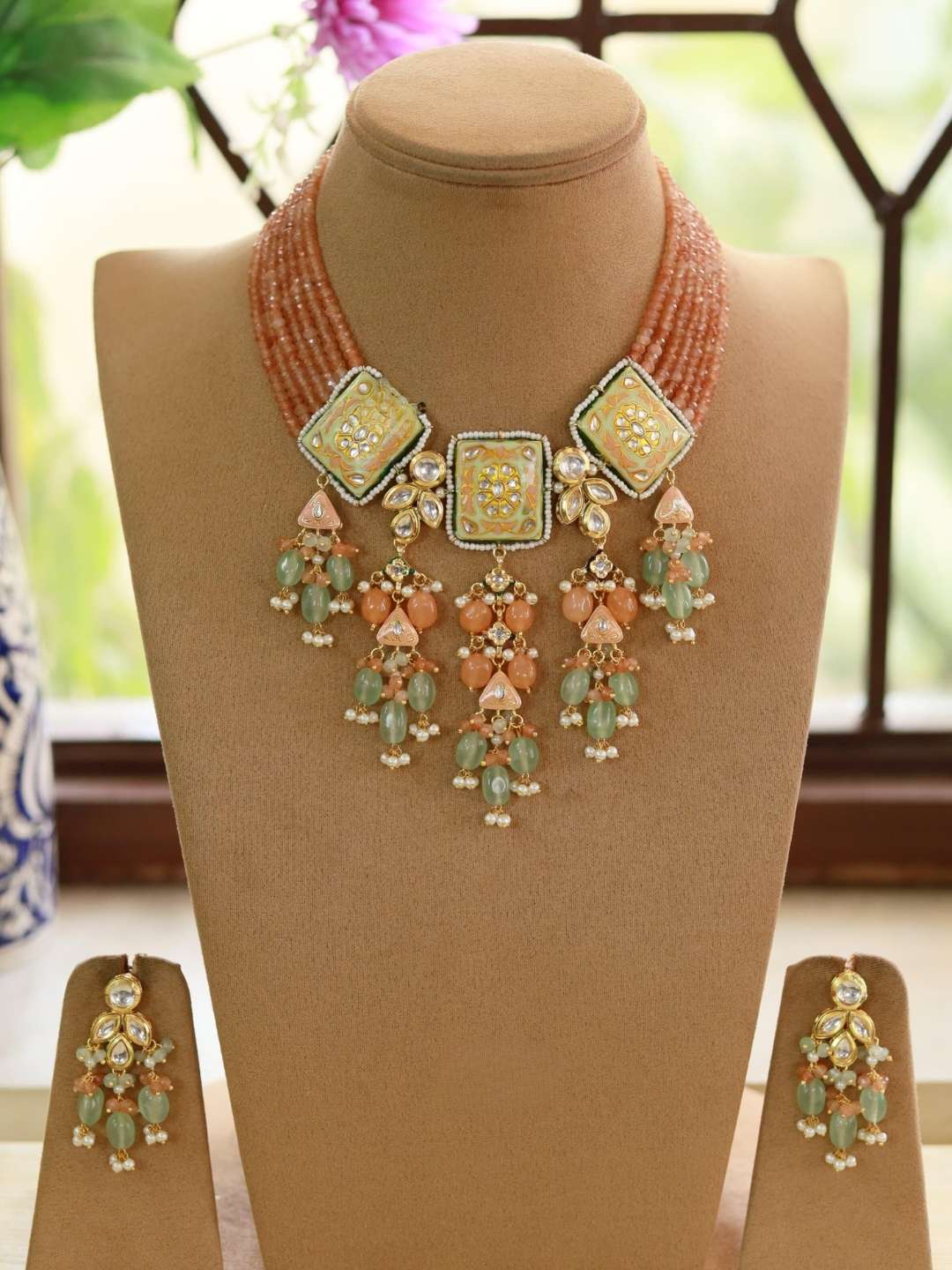 Ishhaara Green Enchanting Rajasthani Delight Choker Necklace