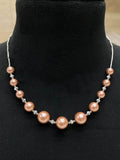 Ishhaara Orange Fresh Water Pearls Short Necklace