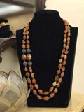 Ishhaara Side Beads Irregular Stone Necklace