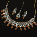 Ishhaara Simple Mirror Necklace Set