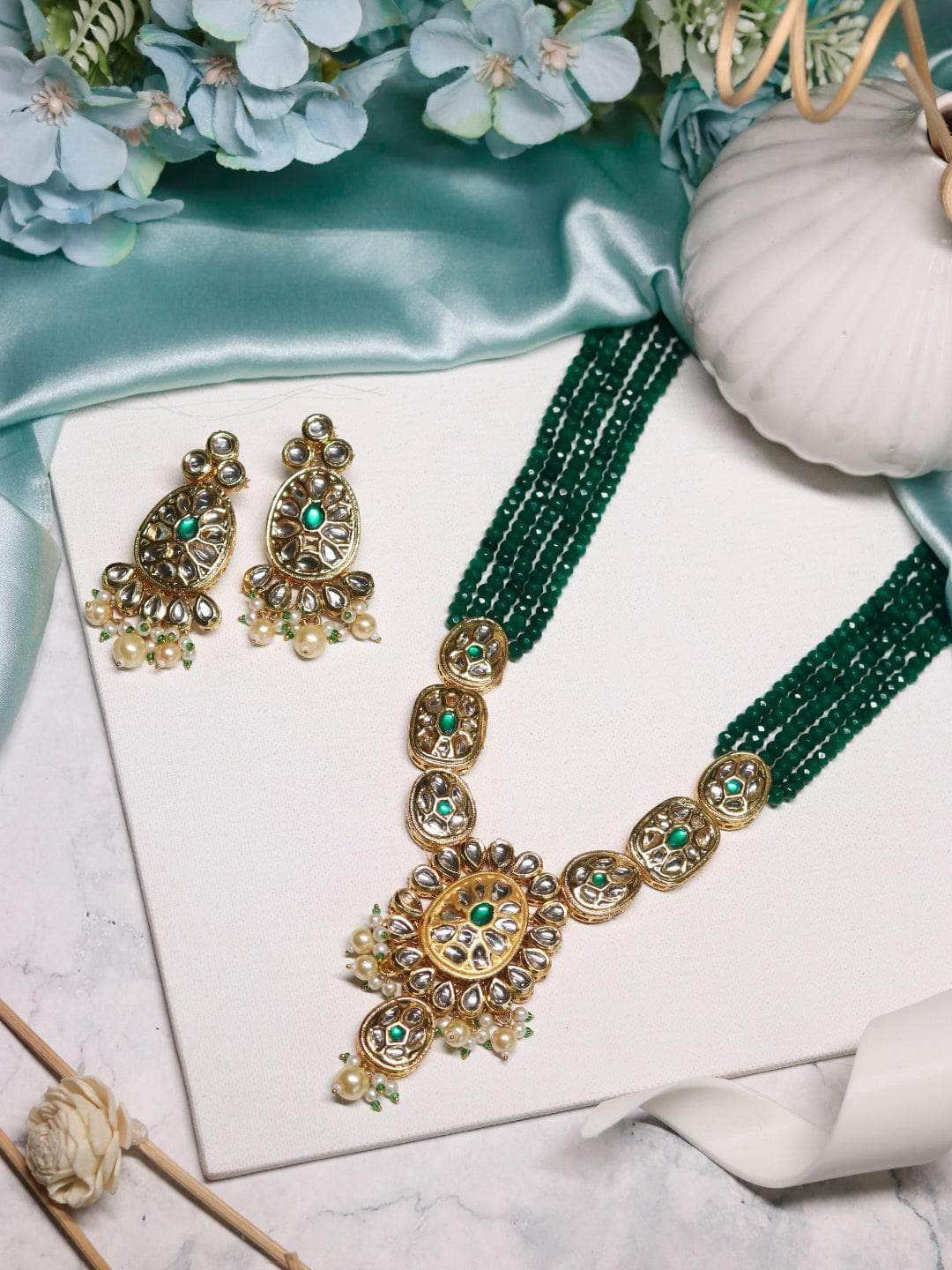 Ishhaara Oval Long Pendant Necklace