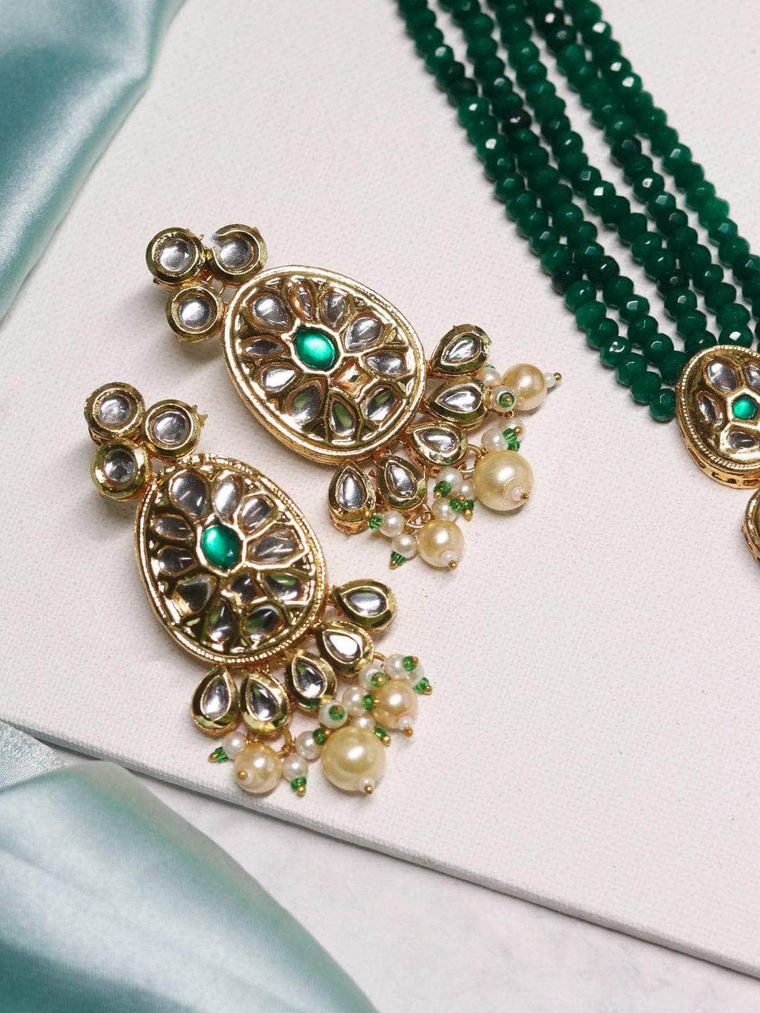 Ishhaara Oval Long Pendant Necklace