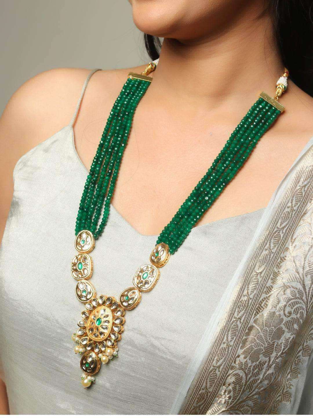 Ishhaara Oval Long Pendant Necklace