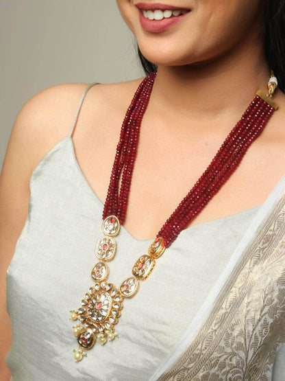 Ishhaara Oval Long Pendant Necklace